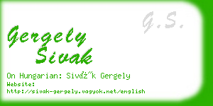 gergely sivak business card